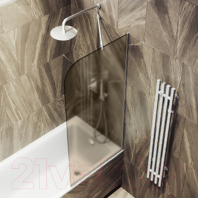 Стеклянная шторка для ванны MaybahGlass MGV-125-5у