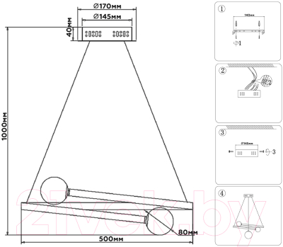 Потолочный светильник Ambrella Comfort FL66291 WH