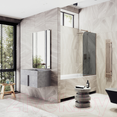 Стеклянная шторка для ванны MaybahGlass MGV-134-2у