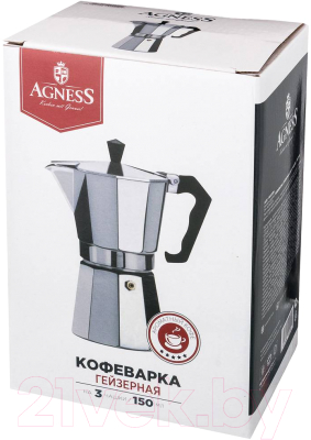 Гейзерная кофеварка Agness 944-003