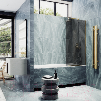 Стеклянная шторка для ванны MaybahGlass MGV-128-3у