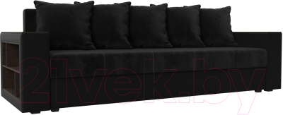 Диван Лига Диванов Дубай Лайт полки слева / 114379 - фото