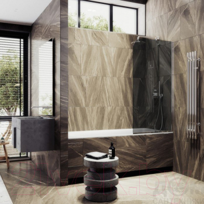 Стеклянная шторка для ванны MaybahGlass MGV-128-4у