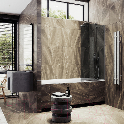 Стеклянная шторка для ванны MaybahGlass MGV-128-5у