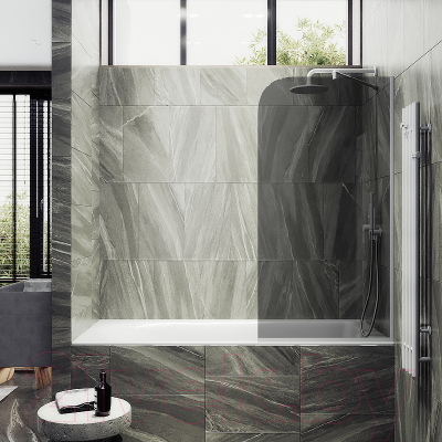 Стеклянная шторка для ванны MaybahGlass MGV-128-1у