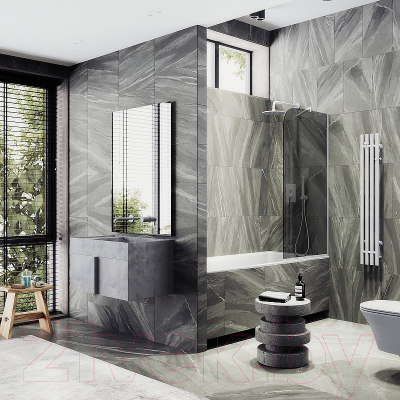 Стеклянная шторка для ванны MaybahGlass MGV-128-1у