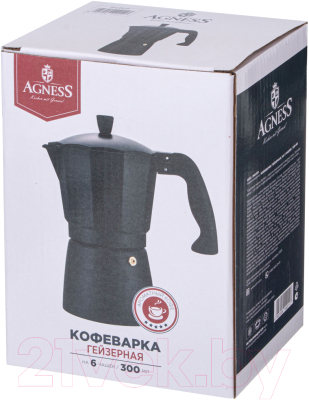 Гейзерная кофеварка Agness 944-011