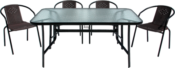 Комплект садовой мебели Garden Story Луис / WR-SX026/SC-094 (коричневый) - фото