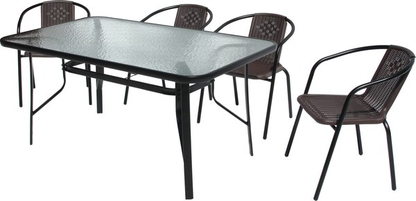 Комплект садовой мебели Garden Story Луис / WR-SX026/SC-094 (коричневый)