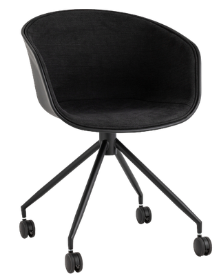 Кресло офисное Stool Group Libra / SL-7040ZB (рогожка черный/черный) - фото