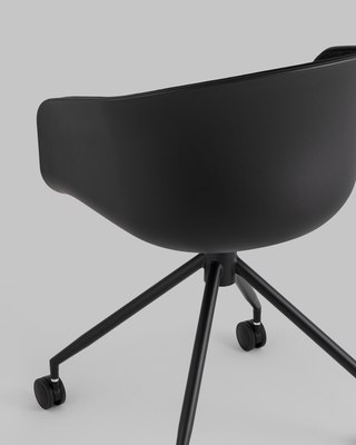 Кресло офисное Stool Group Libra / SL-7040ZB (рогожка черный/черный)