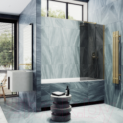 Стеклянная шторка для ванны MaybahGlass MGV-78-3ш