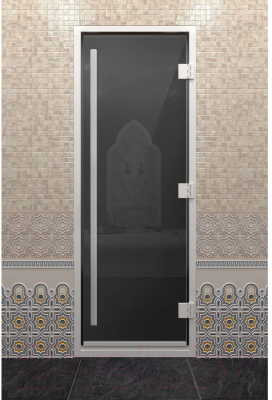 Стеклянная дверь для бани/сауны Doorwood Хамам Престиж 151x189 / DW03592 (графит)