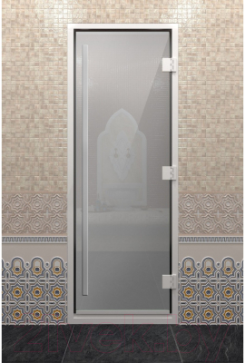 Стеклянная дверь для бани/сауны Doorwood Хамам Престиж 151x199 / DW03348 (сатин)