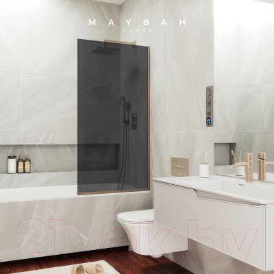Стеклянная шторка для ванны MaybahGlass MGV-78-2у