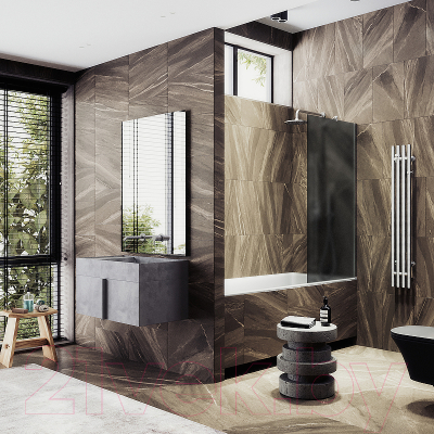 Стеклянная шторка для ванны MaybahGlass MGV-84-5ш