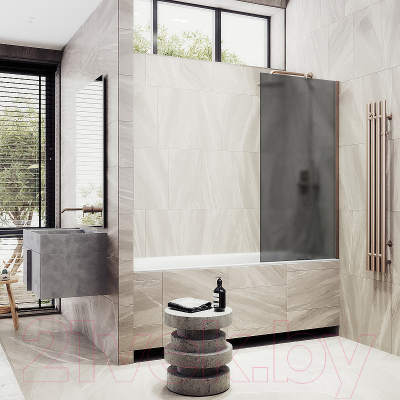 Стеклянная шторка для ванны MaybahGlass MGV-84-2ш