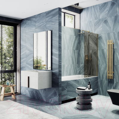 Стеклянная шторка для ванны MaybahGlass MGV-66-3ш