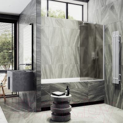 Стеклянная шторка для ванны MaybahGlass MGV-73-1ш