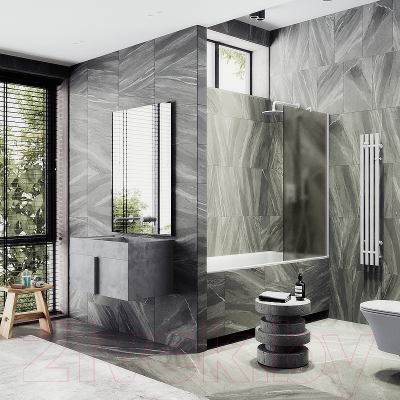 Стеклянная шторка для ванны MaybahGlass MGV-72-1ш