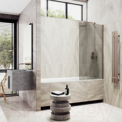 Стеклянная шторка для ванны MaybahGlass MGV-73-2ш