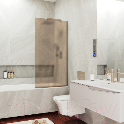 Стеклянная шторка для ванны MaybahGlass MGV-73-2у