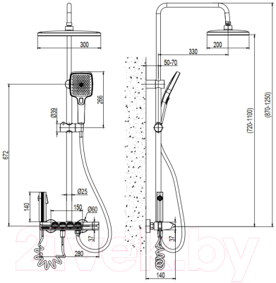 Душевая система Ekko E2509-8
