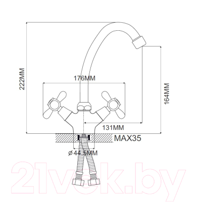 Смеситель Ekko by Maxonor EM4125