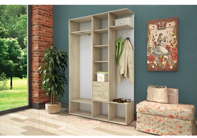 Секция в прихожую Stolline Диана / СТЛ.279.11 (дуб сонома/белый)