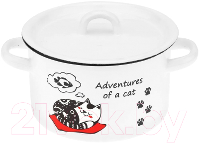 Кастрюля Эмаль Коты 01-1610.1/4 - фото