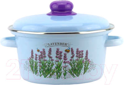 Кастрюля Эмаль Лаванда-Г 01-1610/4 - фото