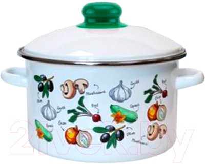 Кастрюля Эмаль Овощи-грибы 01-1610/4 - фото