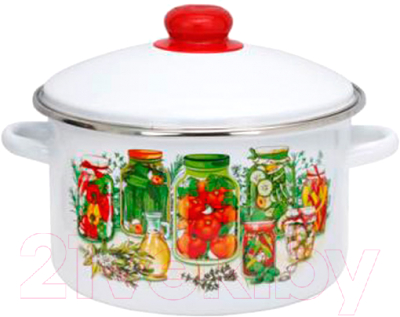 Кастрюля Эмаль Зимние запасы 01-Б1612/4 - фото