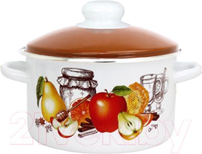 Кастрюля Эмаль Медовый спас 01-Б1614/6 - фото