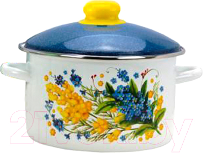 Кастрюля Эмаль Мимоза 01-Б1614/6 - фото