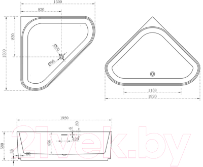 Ванна акриловая Abber AB9446MW