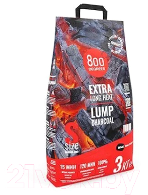 Уголь древесный 800 Degrees Долгое Горение / 800DGR-LC03