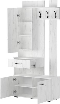 Секция в прихожую Памир МУ-1000 (крафт белый)