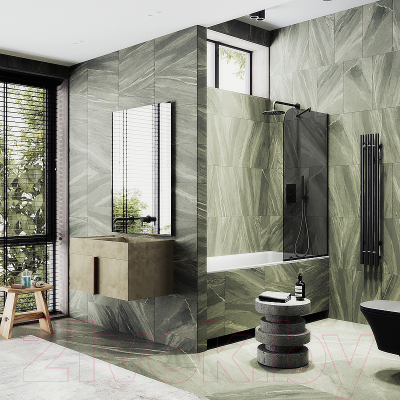 Стеклянная шторка для ванны MaybahGlass MGV-140-6у