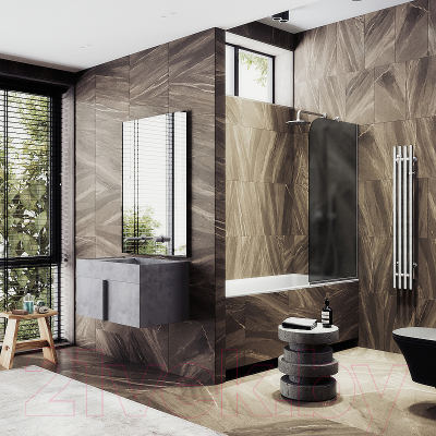 Стеклянная шторка для ванны MaybahGlass MGV-153-5у