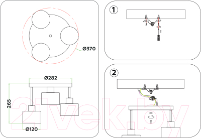 Люстра Ambrella Traditional TR8121/3 BK/BS