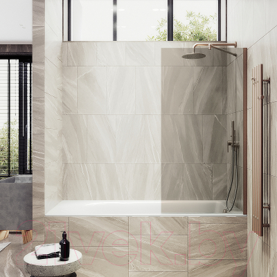 Стеклянная шторка для ванны MaybahGlass MGV-68-2ш