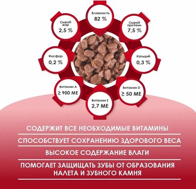 Влажный корм для кошек Kissa С говядиной в соусе