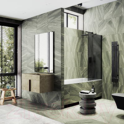 Стеклянная шторка для ванны MaybahGlass MGV-85-6ш