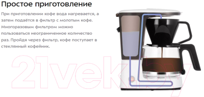 Капельная кофеварка Kitfort КТ-7218