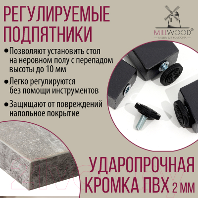 Письменный стол Millwood Лофт Сиэтл ДТ-5 160x70x75