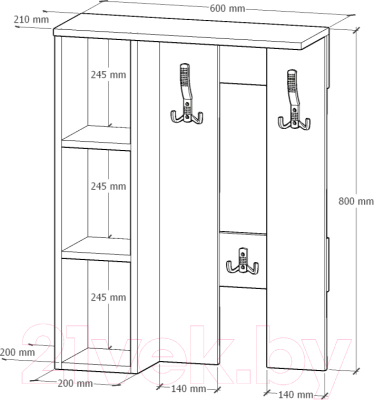 Вешалка для одежды Артём-Мебель СН-100.44