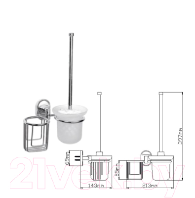 Ершик для унитаза Wisent WP2810-1