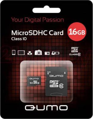 Карта памяти Qumo microSDHC (Class 10) 16GB (QM16GMICSDHC10) - фото