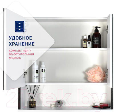 Шкаф с зеркалом для ванной Doratiz Астра 75 / 2711.060
